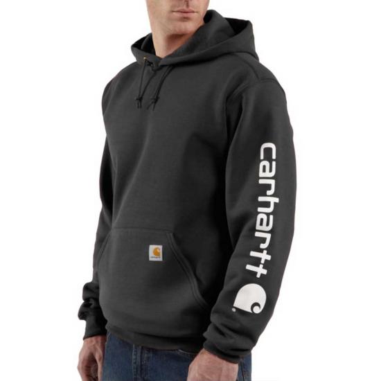 Carhartt Midweight Signature Sleeve Logo Pullover Hooded Sweatshirt